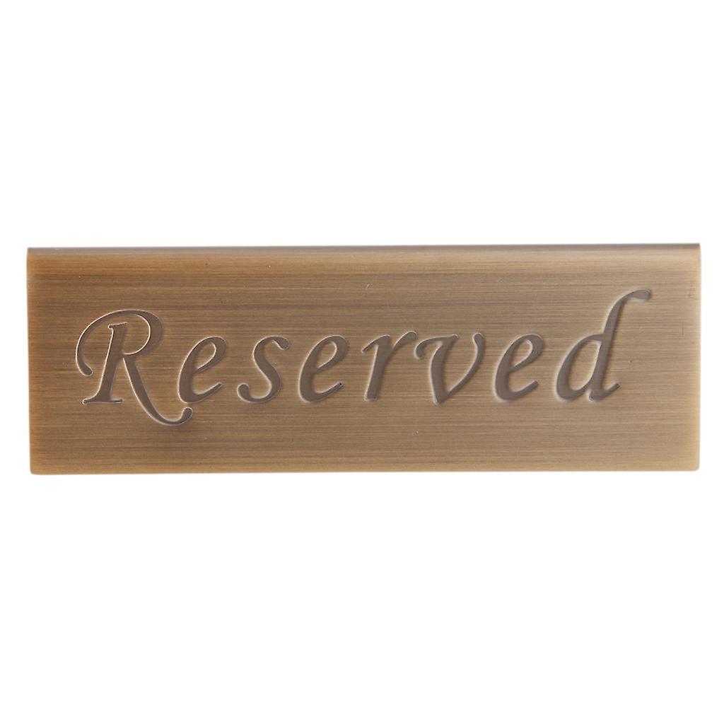 Stainless Steel Reserved Table Sign Wedding Cafe Tabletop Tableware Decor