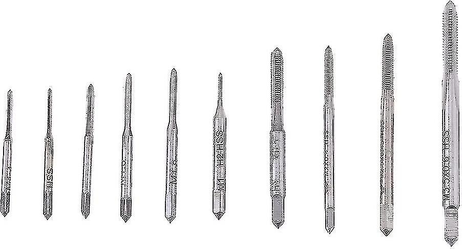 10pcs מיני הקשה ברגים מטרי ברזים משורשרים הקש על ברזים מכונת יד ברזים