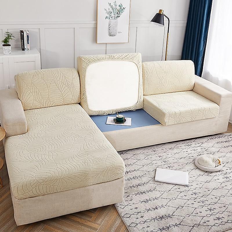 Waterproof Sofa Seat Cover Cushion Cover Thick Jacquard Solid Soft Stretch Sofa Slipcovers Funiture Protector Sofa Seat Sheet Furniture Protector
