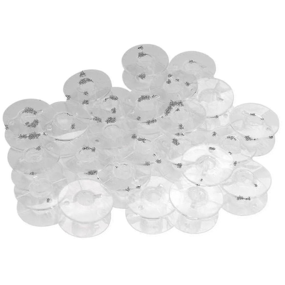25 Clear Plastic Sewing Machine Bobbins Fits Singer Brother