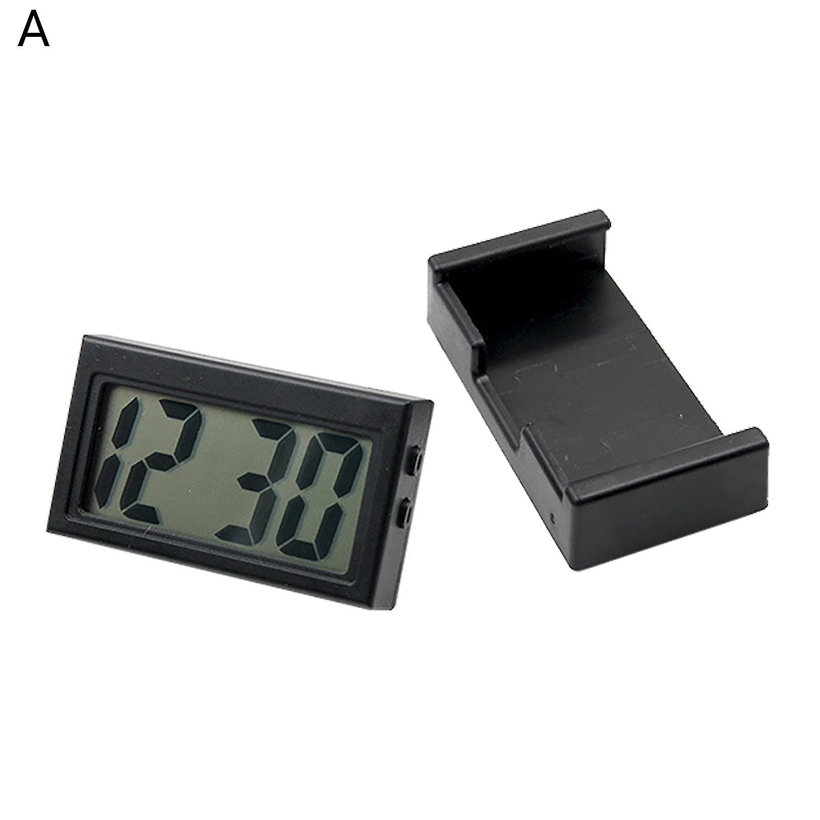 Elektronische Uhr selbstklebendes Mini-LCD-Display Großbildtisch Armaturenbrett Schreibtisch Digitaluhr für zu Hause