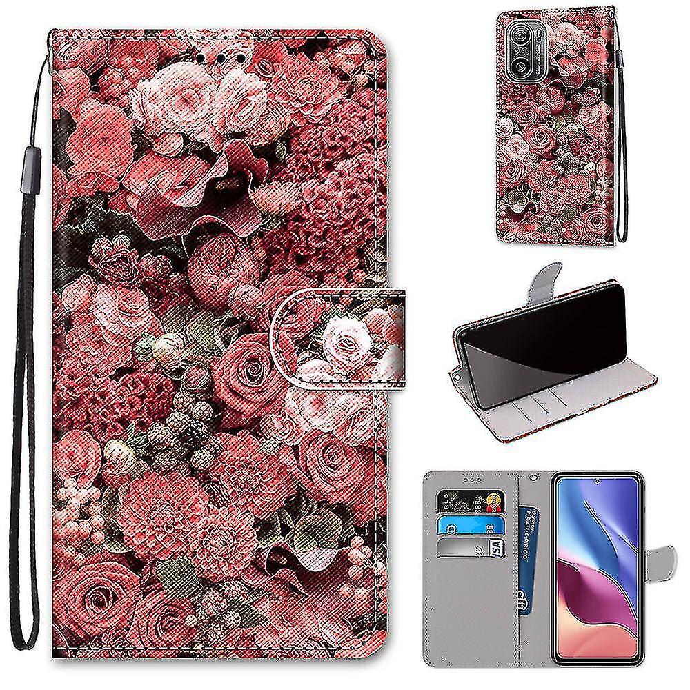 Compatível com Poco F3 Red Rose Mobile Case