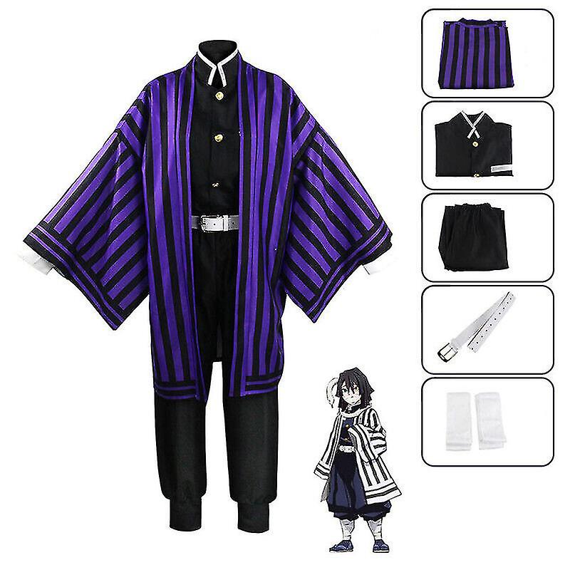 Anime Demon Slayer Kimetsu No Yaiba Iguro Obanai Cosplay Costume Wig Kimono Suit - Foto 10
