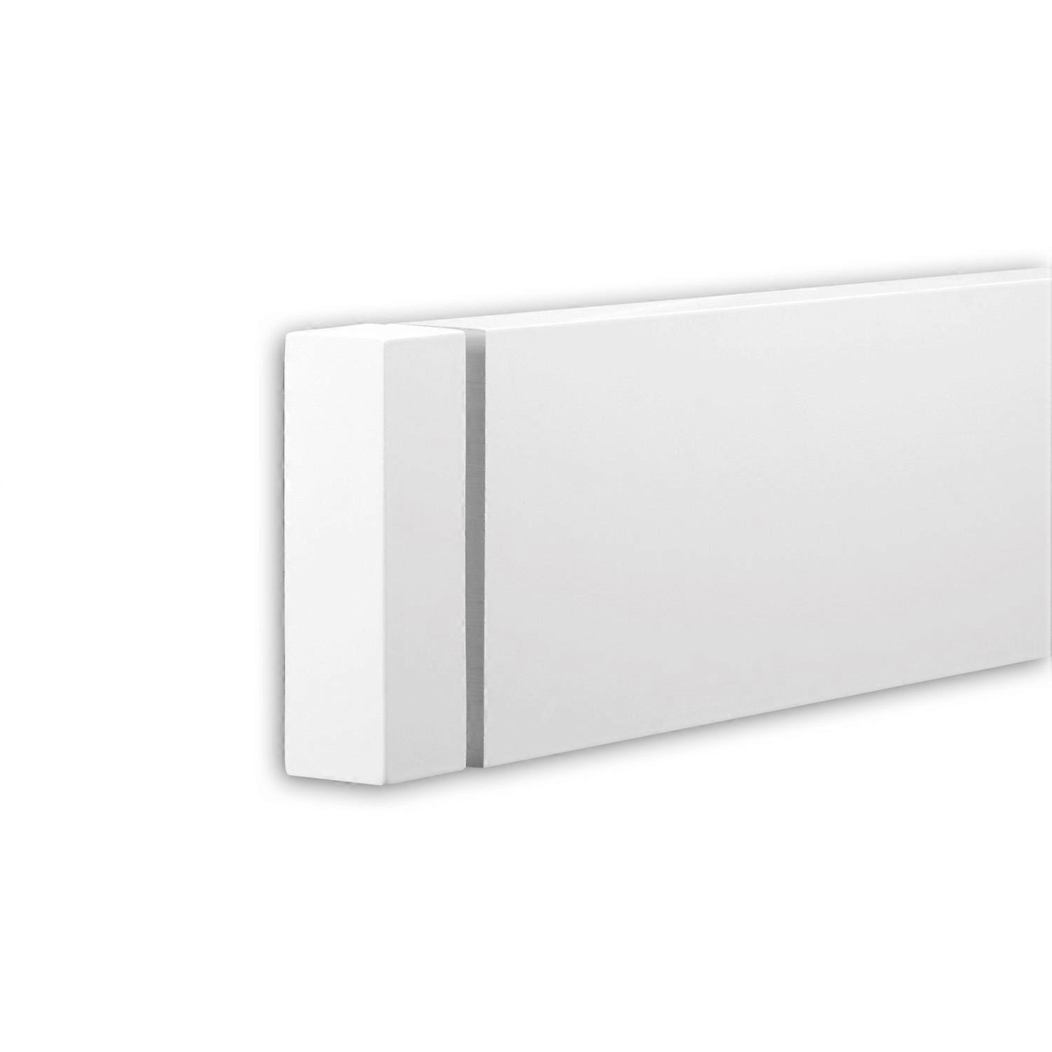 Profhome Decor 1 x End element 433232 Profhome white Rigid polyurethane foam pre-primed lightweight, sturdy, dimensionally