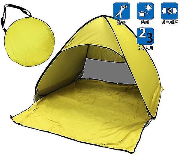 Ball Pits Portable Automatic Pop Up Beach Canopy Sun Uv Shade Shelter Outdoor Camping Tent Outdoor Yellow