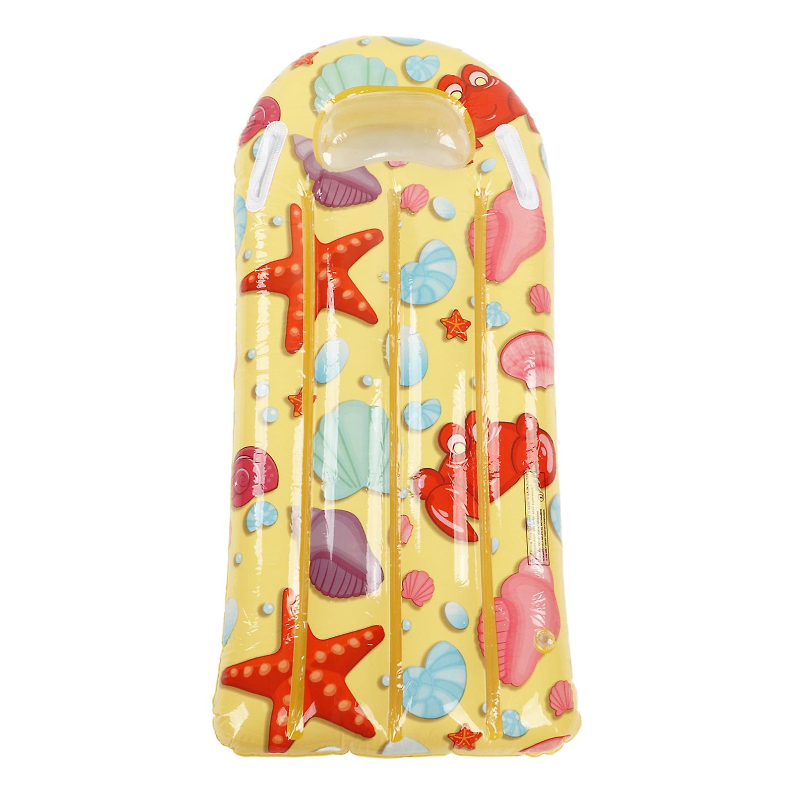 Swimming Pool Float with Handle Thickened PVC Children Inflatable Water Floating Row Colorful Pattern