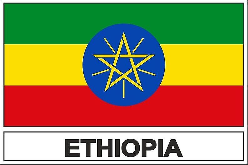 Stick sticker flag ETh ethiopia