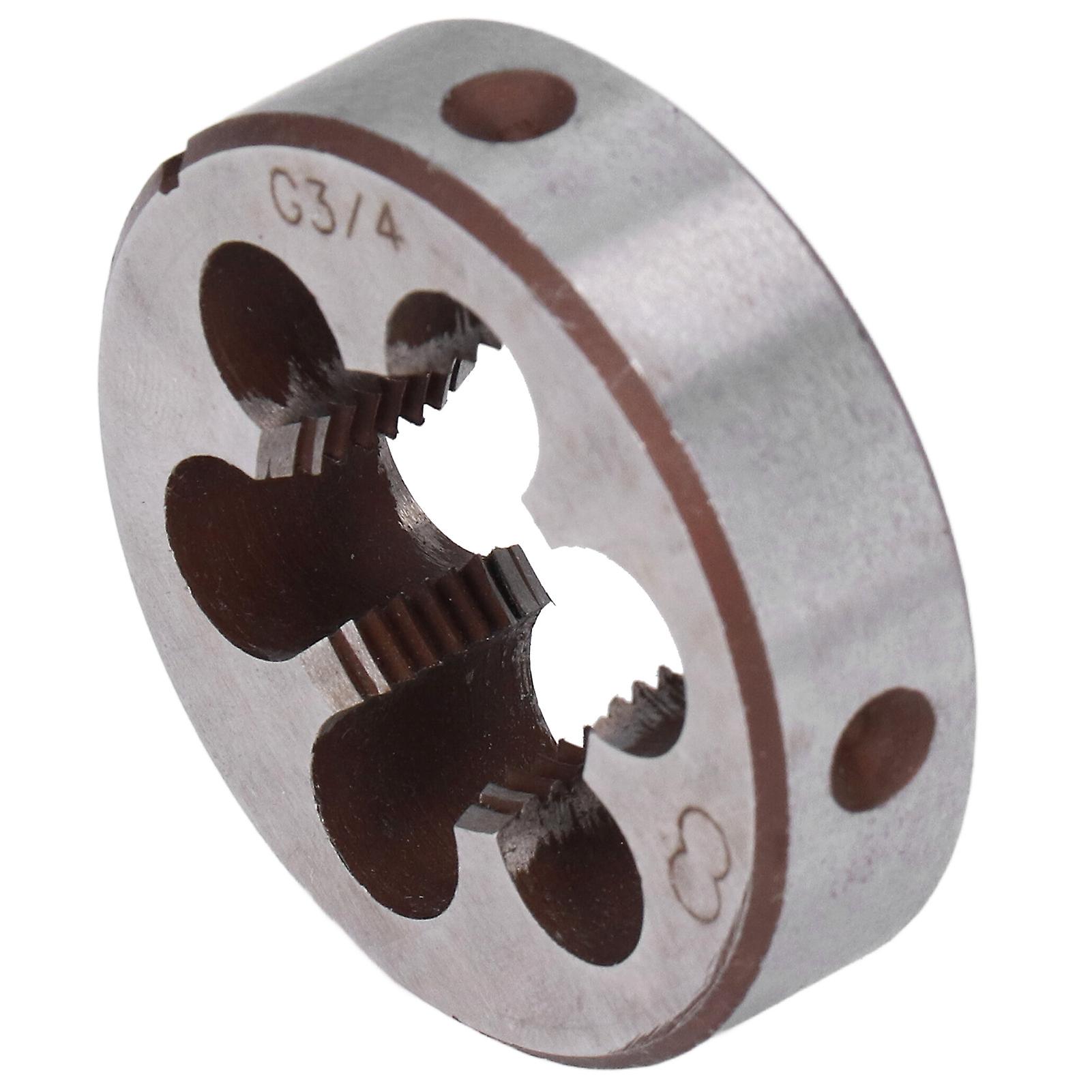 Pipe Die Round Cylindrical Straight Screw Thread Die for Tap G3/4 Threading Hand Tools