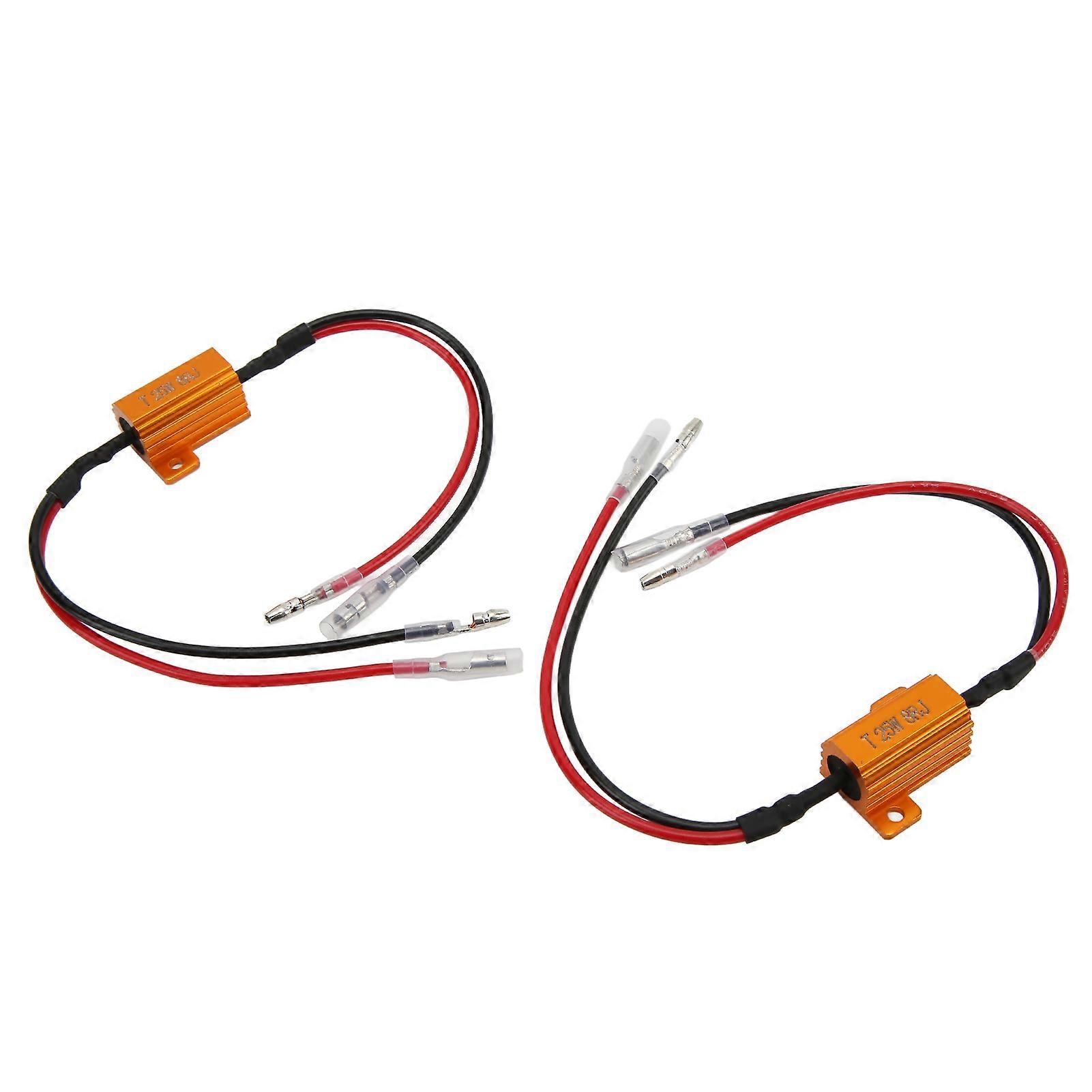 2Pcs LED Resistor 25W8Ω Small Portable Efficient Decoding Ultrahigh Frequency Easy Use Load Resistors