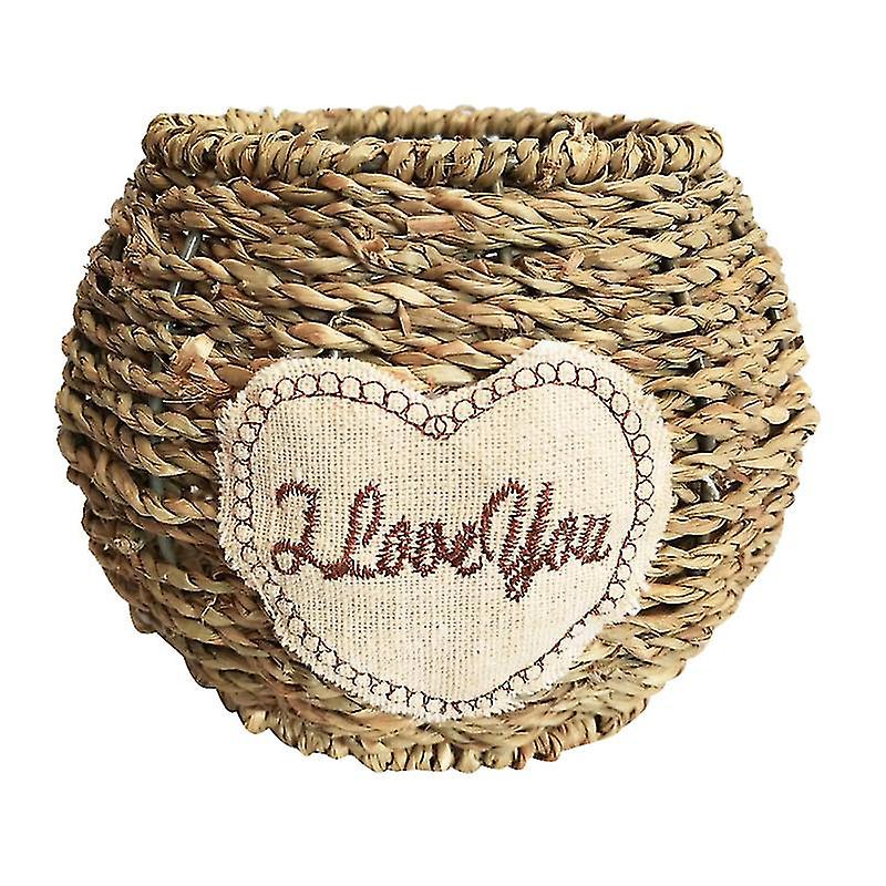 The New 1pcs Flower Straw Basket