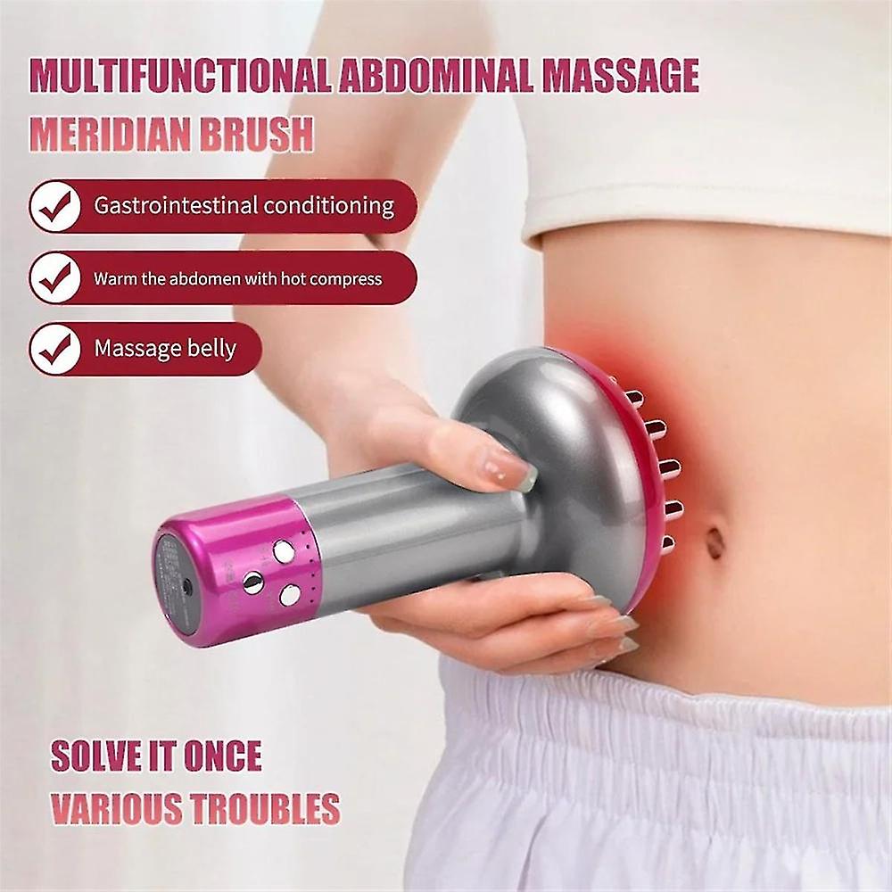 Gray Electric Meridian Body Massager Vibrate Guasha Microcurrent Anti Cellulite Scraping Lymphatic Drainage Machine(Gray) Size 1