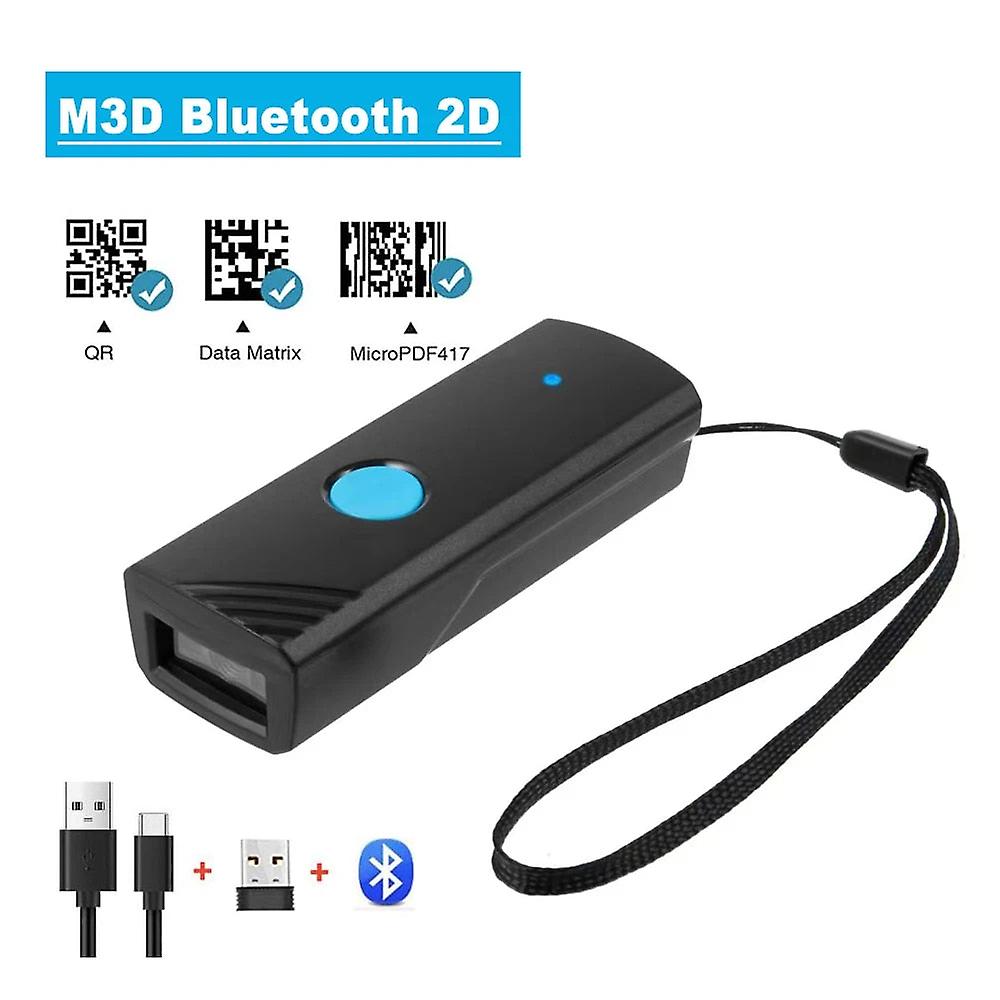 Holyhah M3 Mini Portable 1d 2d Bluetooth Barcode Scanner 2.4g Wireless Qr Code Screen Image Reader For Pdf417 Data Matrix