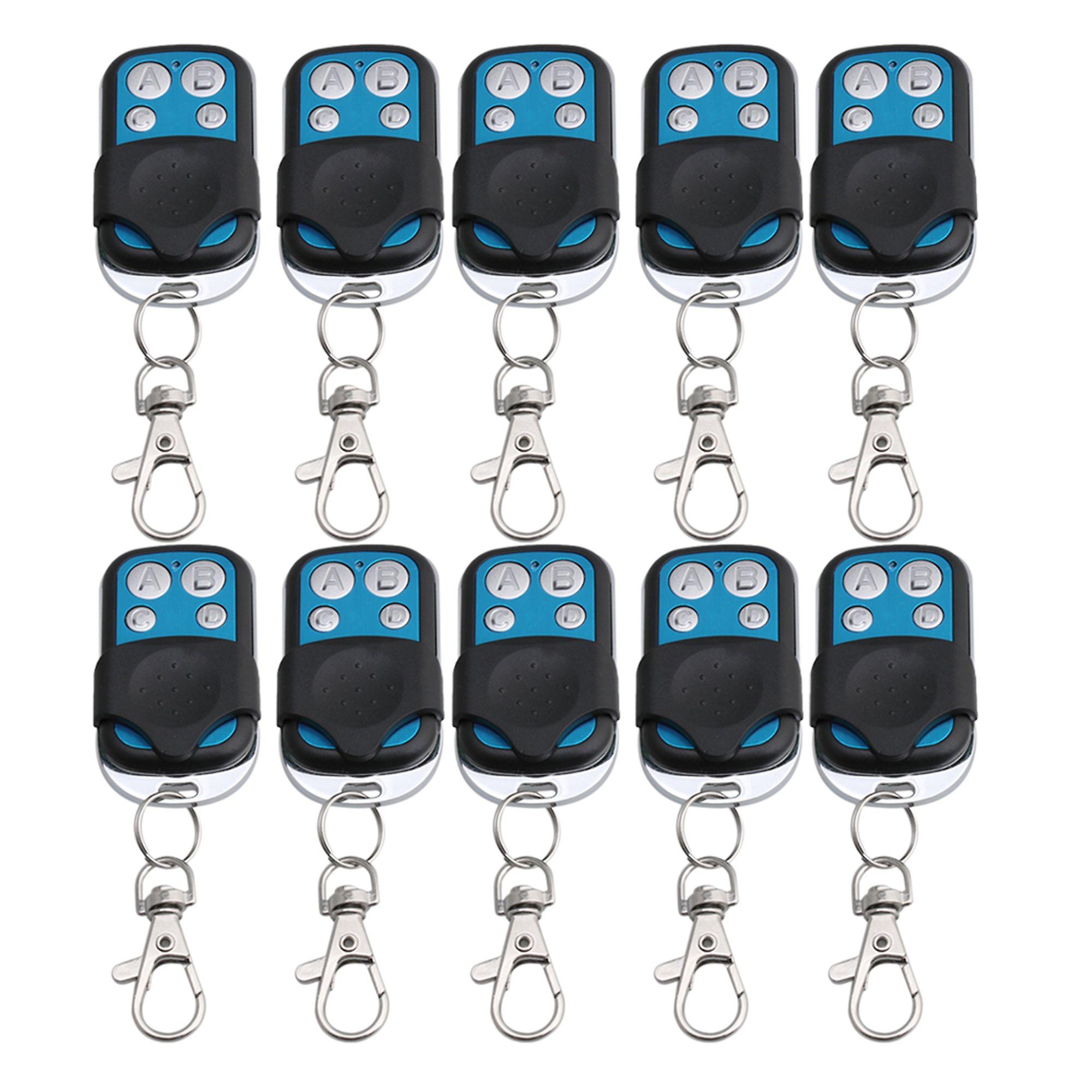 10 Pieces Gates Door 4CH 433MHz RF Wireless Remote Control Learning Code 1527