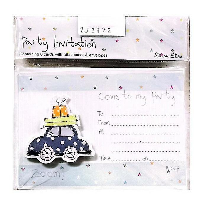 Simon Elvin Zoom! Come To My Party Invitations (Pack of 6)