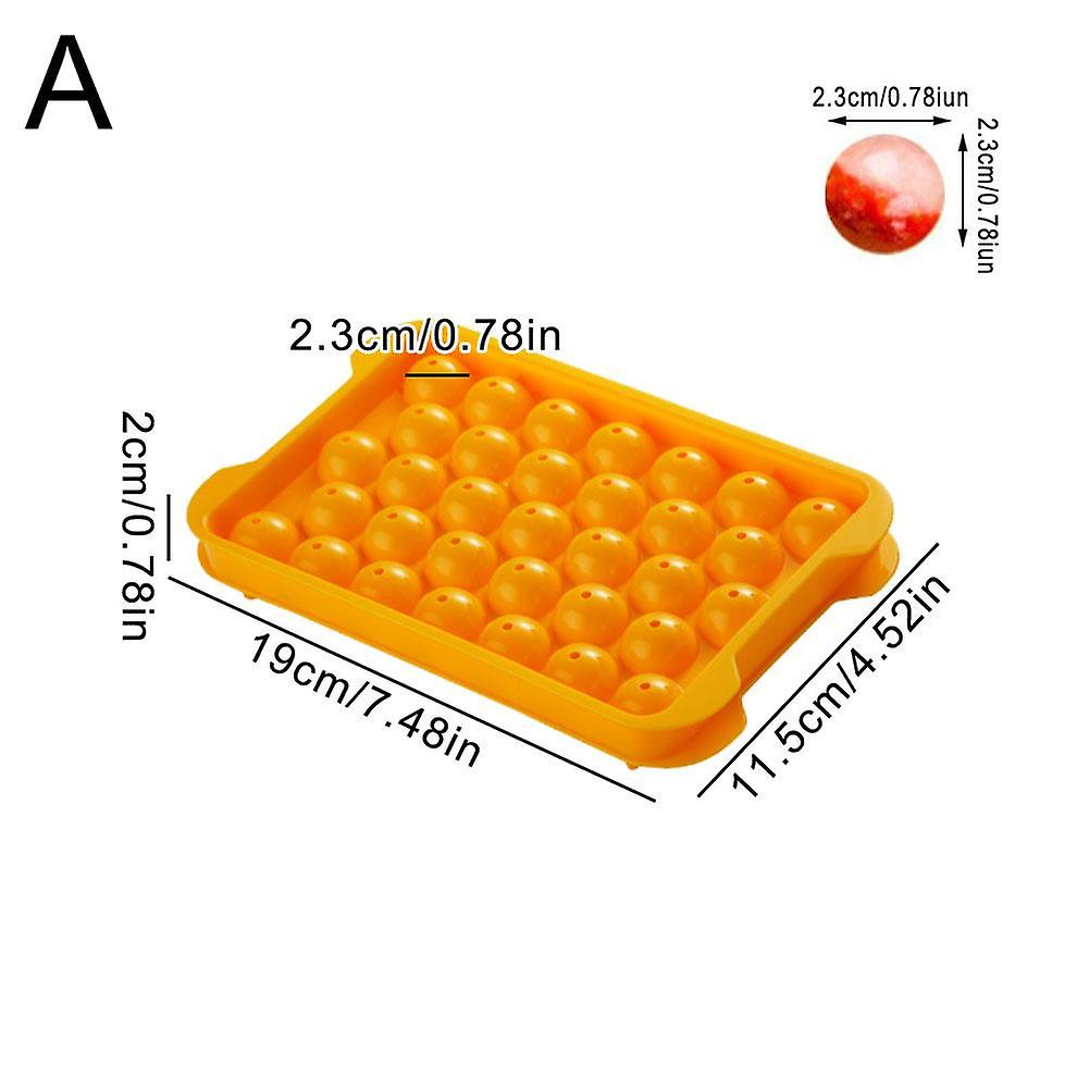 Ice Cube Tray with Lid , 33 Grids Ice Ball Maker Mould Round Easy Release