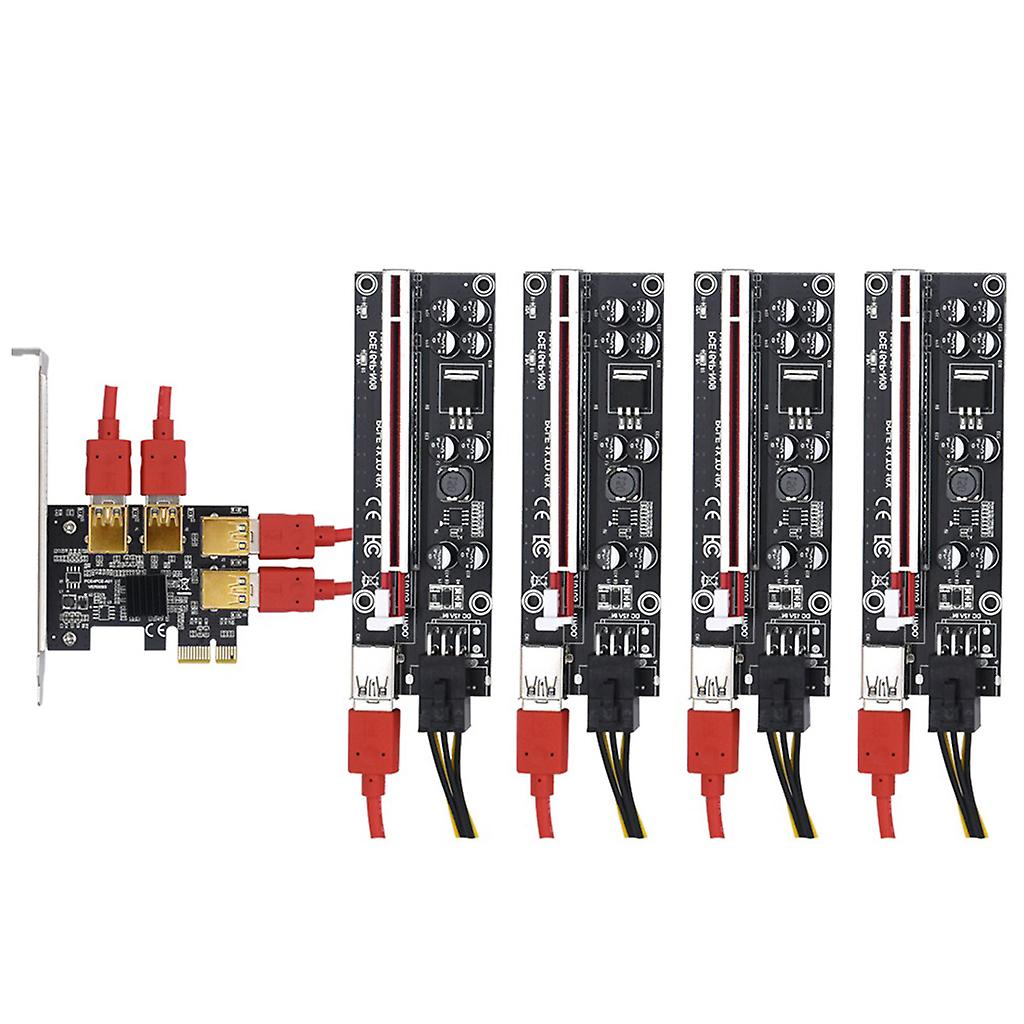 PCI for Express Pci-e Multiplier Pcie Card Riser 1 to 4 USB 3.0 Slot 1x To 16x Port Mining Adapter Riser for Btc Mining