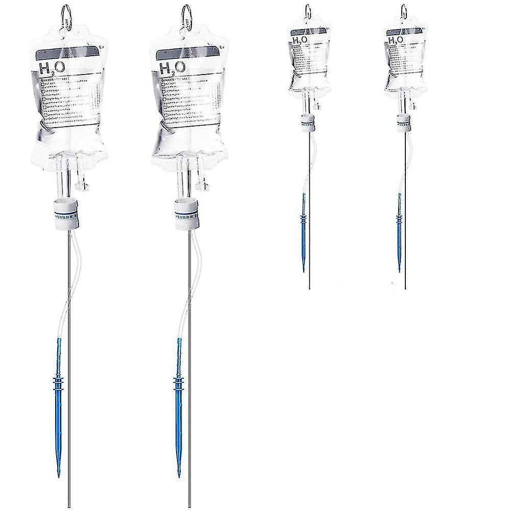 4 Pcs Automatic Watering System 350ml Irrigation Drip Bag With Metal Support Rod Watering Devices