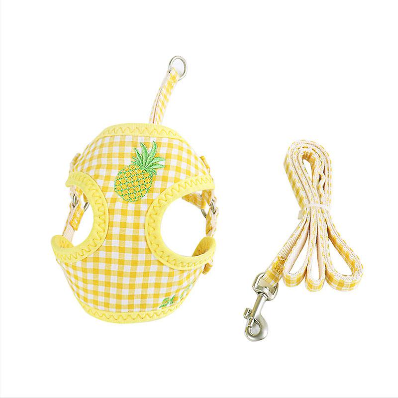 Cat Pulling Rope Anti Breaking Loose Summer Vest-style Fruit Embroidery For Cat Walking Small Medium-sized Dogs Dog Breast Strap