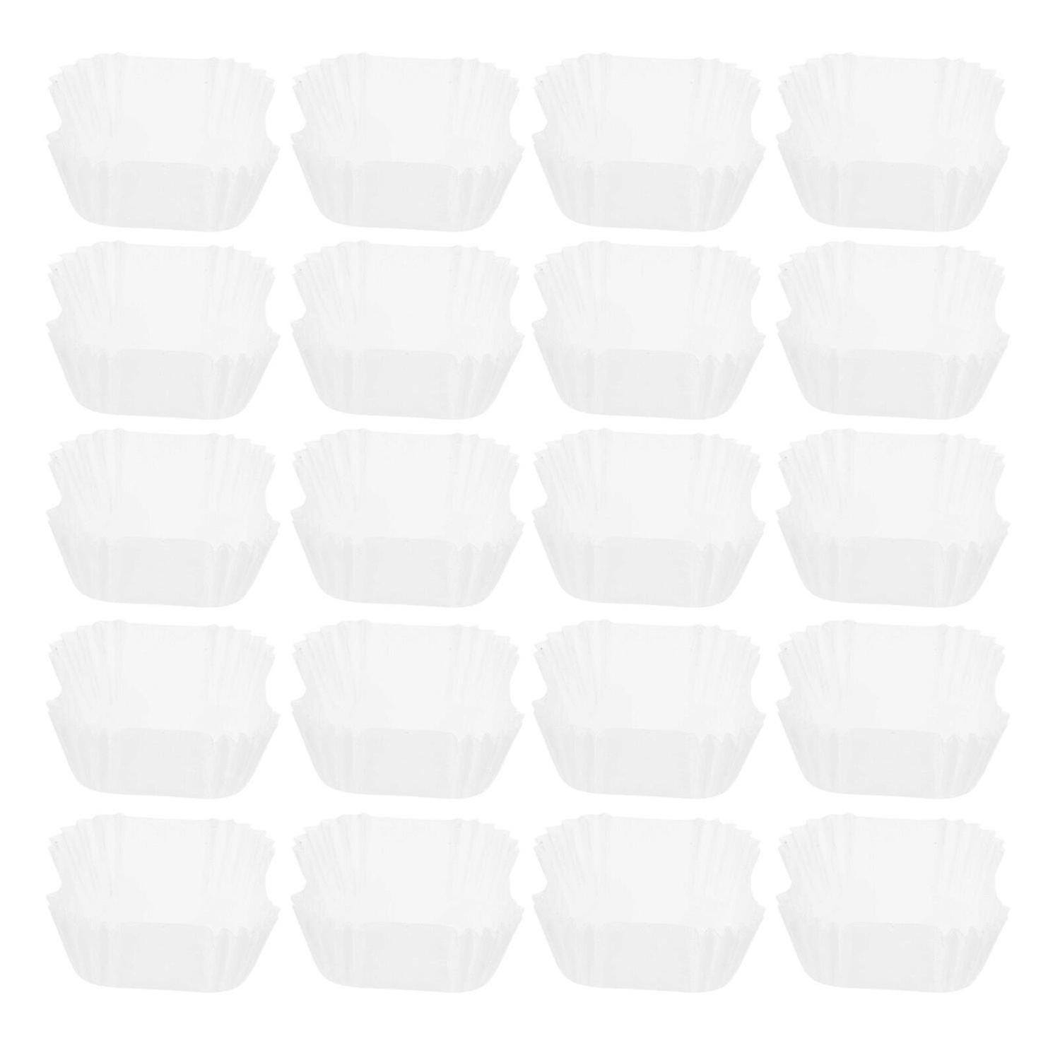 100pcs Square Paper Liners For Muffins Cupcakes Disposable Small Muffin Cupcake Wrapper Paper Cases