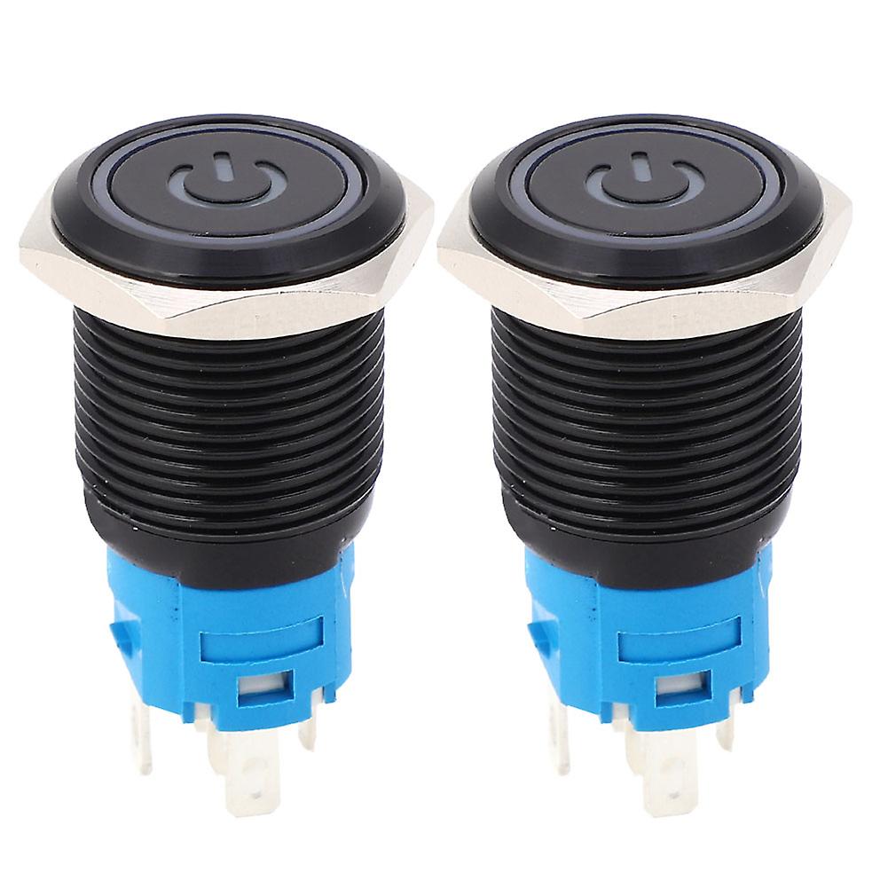 Metal self-locking switch IP65 protection, with LED light