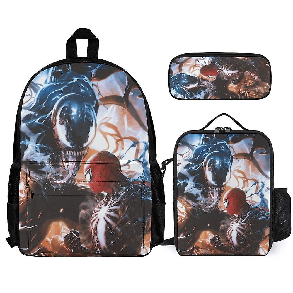 Venom 3Pcs Backpacks Sets with Lunch Bag And Pencil Case