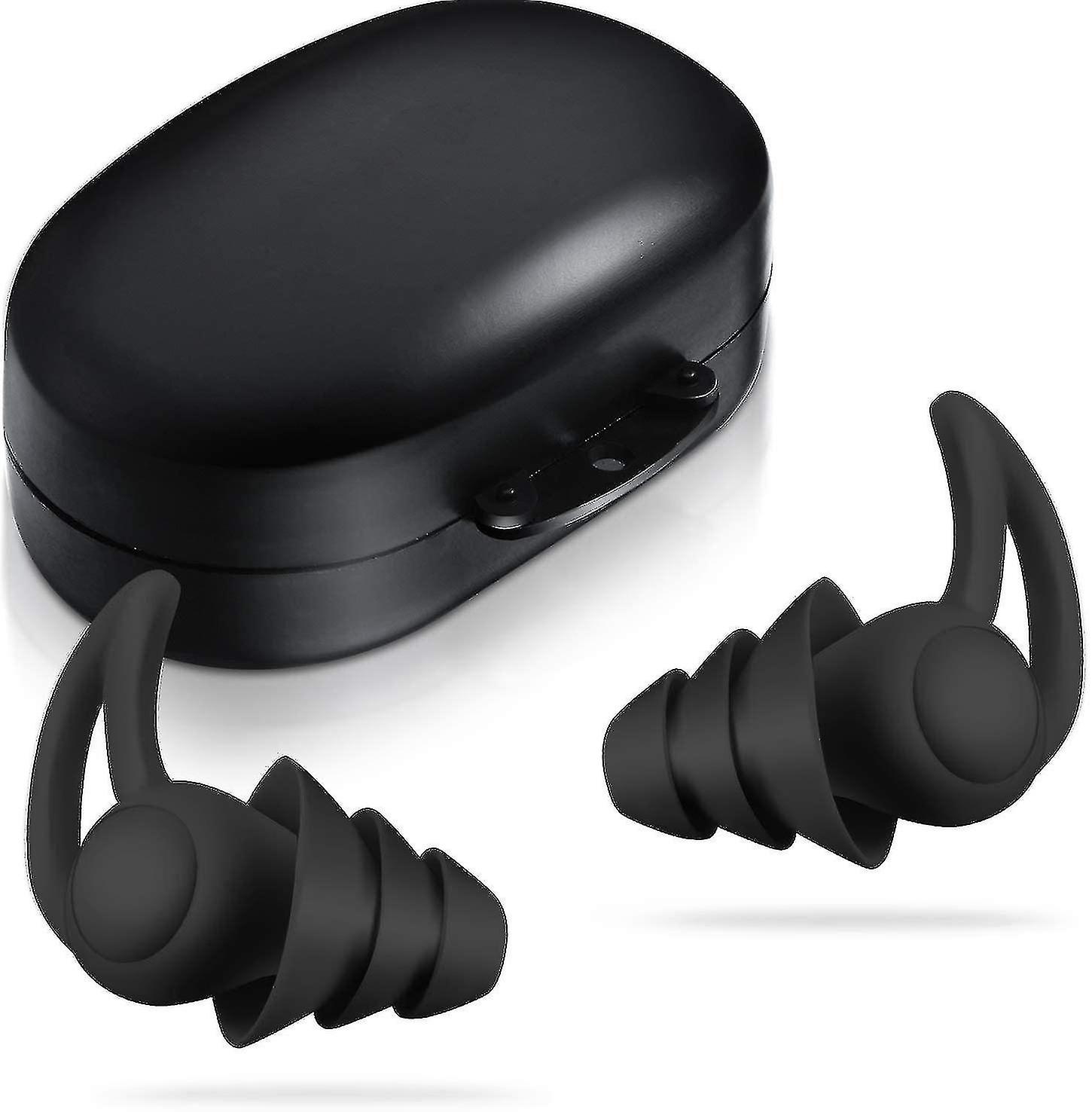 Black earplugs for sleep Noise canceling earplugs Wireless silicone earplugs Reusable