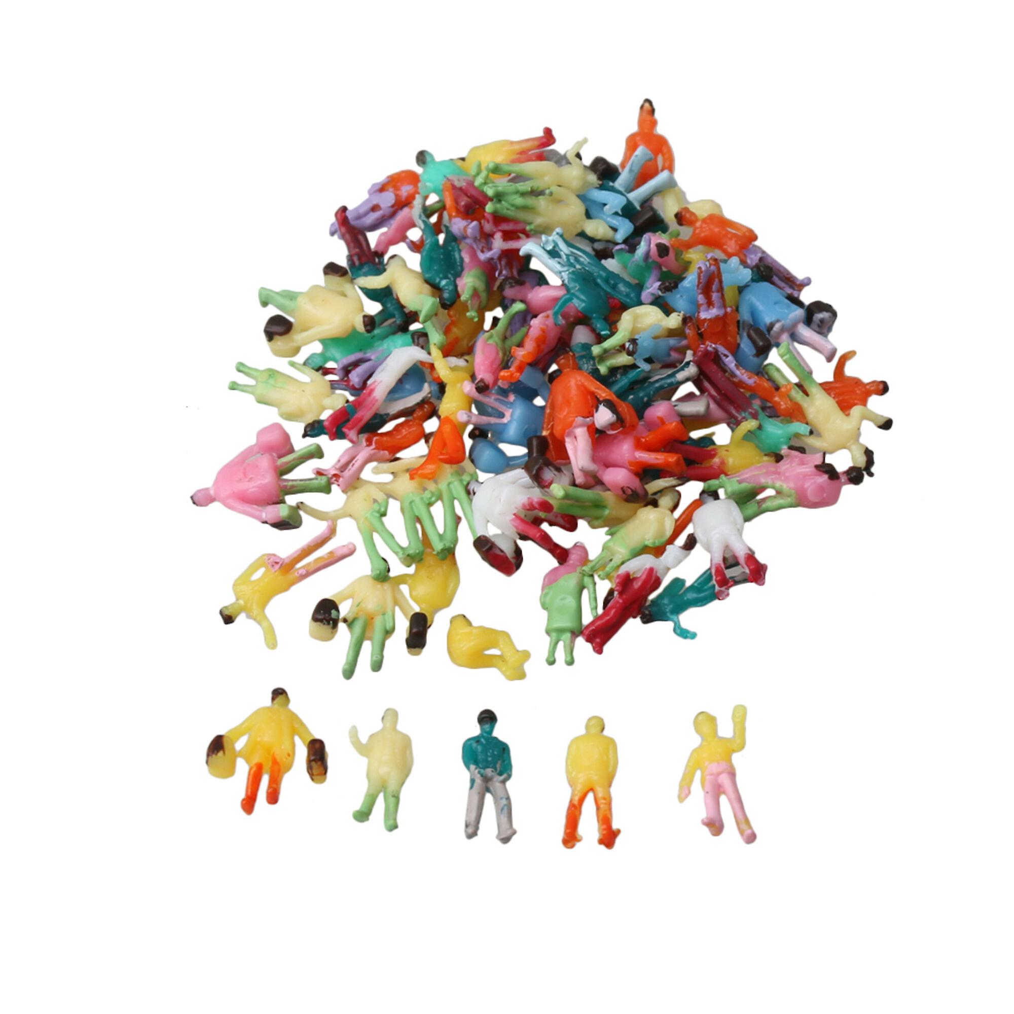 1000 x Painted Model People Figures 1:200 Scale for Building Layout