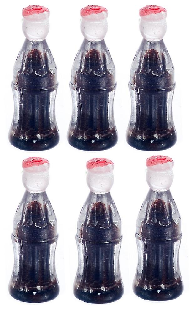 Dolls House Miniature 1:12 Scale Pub Shop Accessory 6 Bottles Of Cola Fizzy Pop