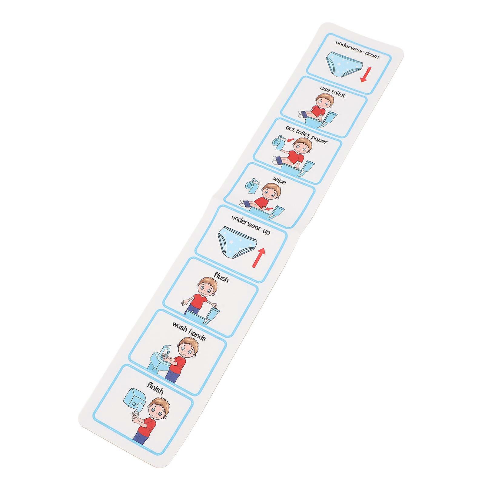 Potty Training Visual Schedule Independent Living Skills Step By Step Visual ASD Toilet Schedule for Children