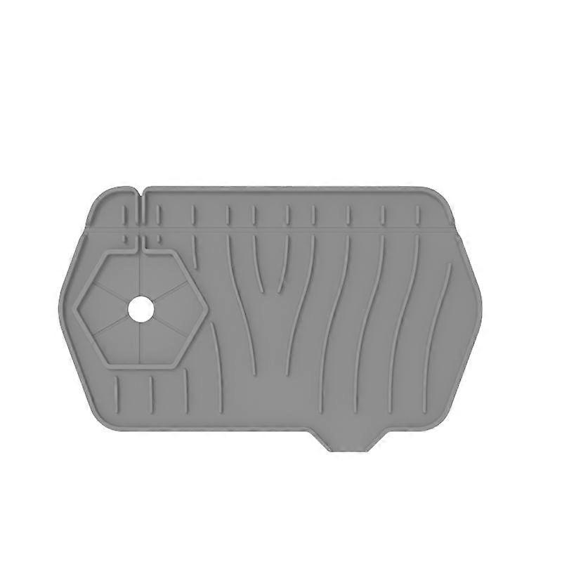 Kitchen Sink Splash Mat, Silicone, Gray, 24.5cm x 15.4cm