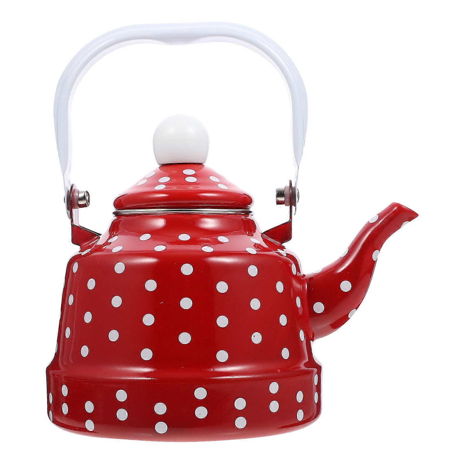 1Pc Thickened Enameled Teapot Household Teapot with Stainless Steel Filter