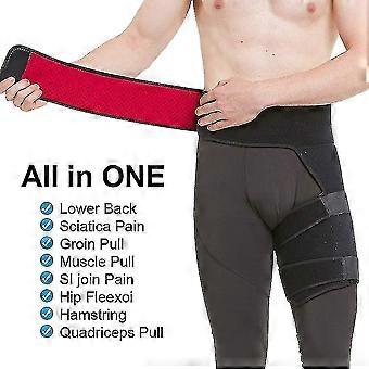 Bandage De Compression Pour La Hanche Et La Cuisse - Soulage Les Douleurs à L'aine - Ajustable Et Confortable