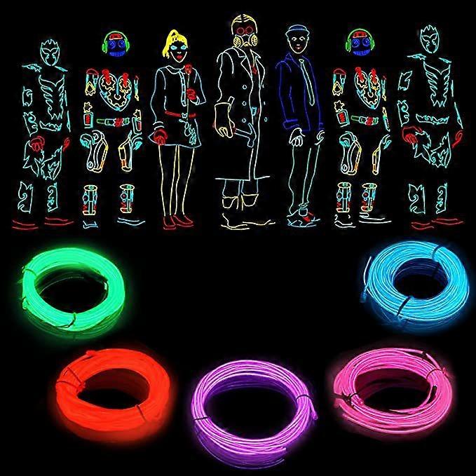 3.2mmx3m scenedekoration lanterne linjer, fluorescerende dansedragter lysende linje stickman