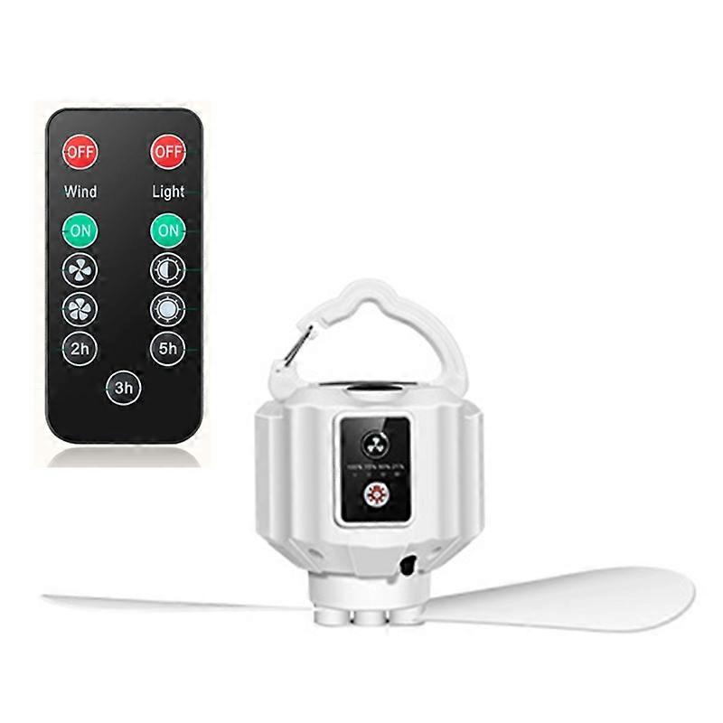 Hanging LED Lamp Fans Remote Control Portable 3 Speed Charging Ceiling Fan