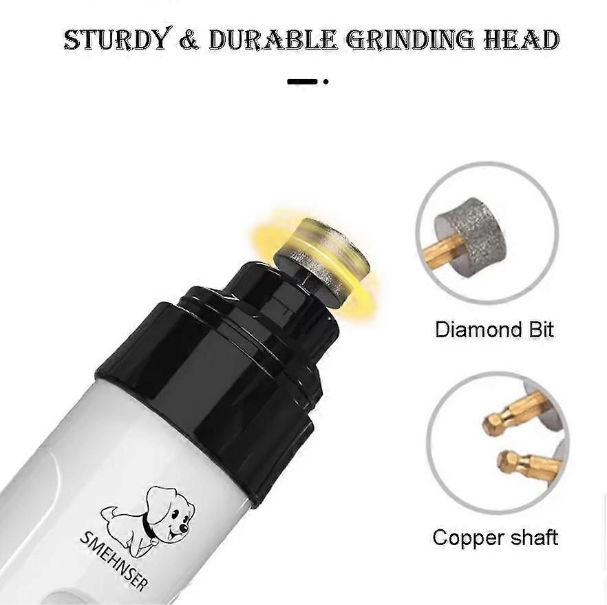 Image showcasing Dog Nail Grinder for Small Large Dogs Nail Clippers LED Light Pet Cat ...