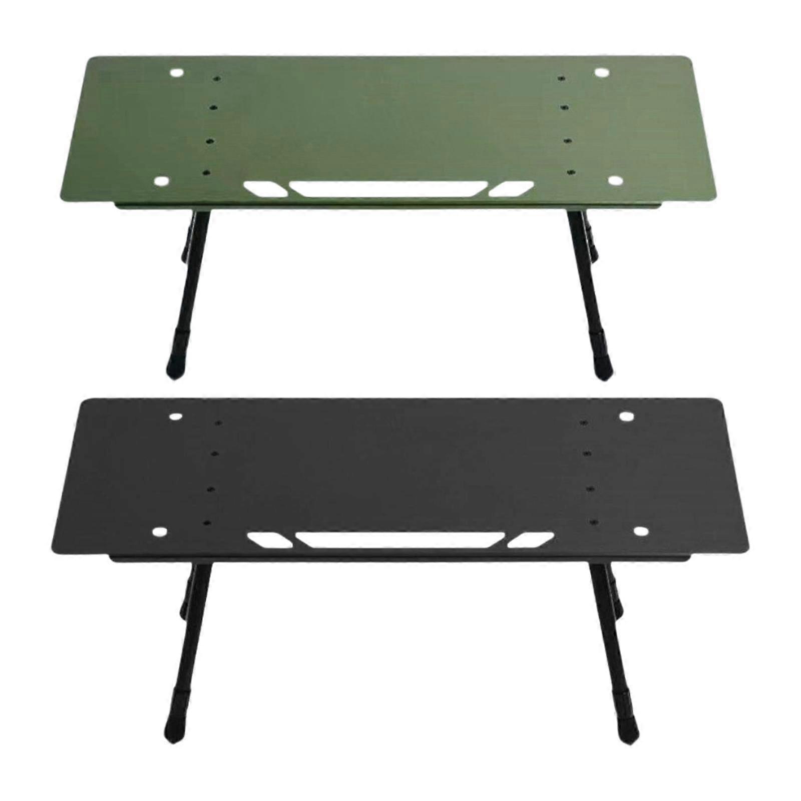 2 Pieces Folding Table Sturdy Adjustable Height for Backpacking Travel Patio