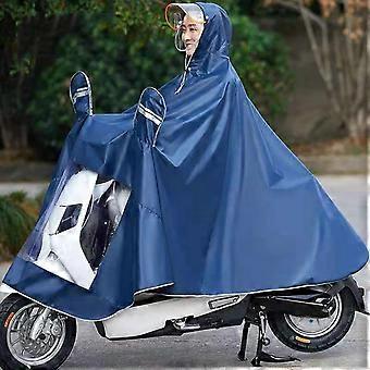 moottoripyörä sadetakki pyöräily sade poncho vedenpitävä skootteri sadeviitat miehille naisilleOxford heijastimella tummansininen 4XL paksuuntua