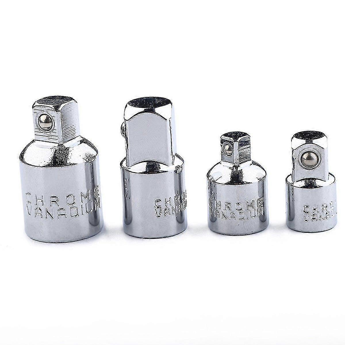 4pcs Ratchet Adapter Ratchet Socket Adapter 1/2 To 3/8-3/8 To 1/2-1/4 To 3/8-3/8 To 1/4 Socket R For Sockets And Bits