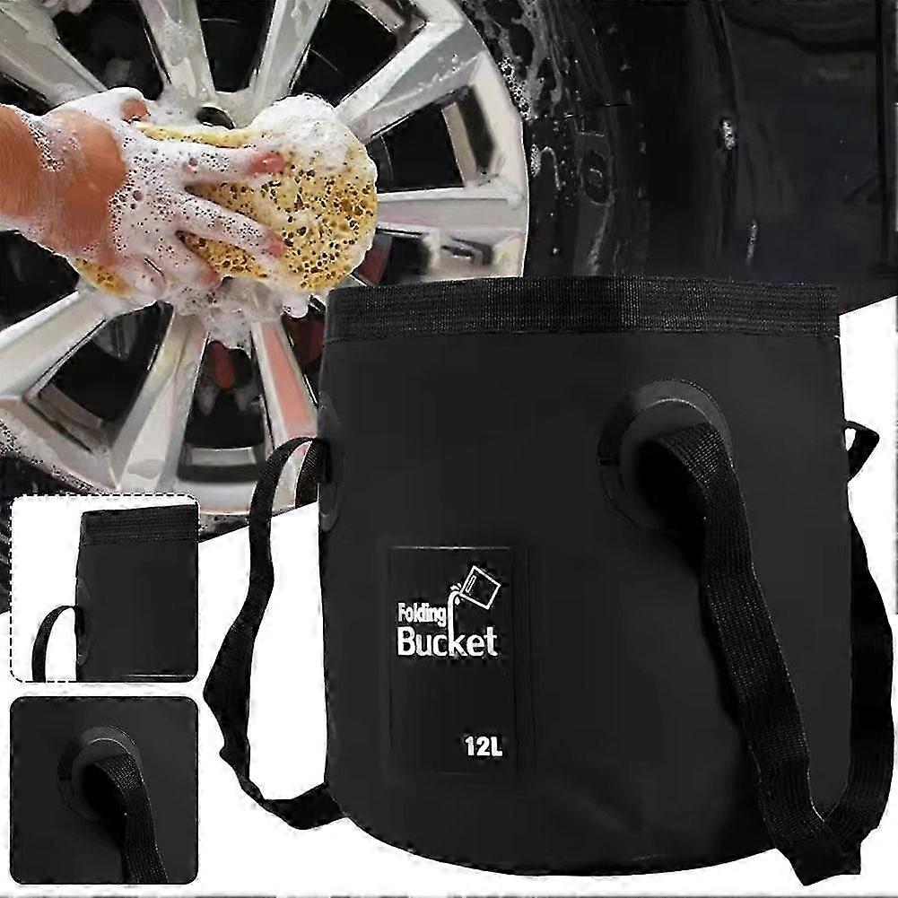 Collapsible Bucket Fishing Hiking Folding Bucket Water Container Wash Basin 12L