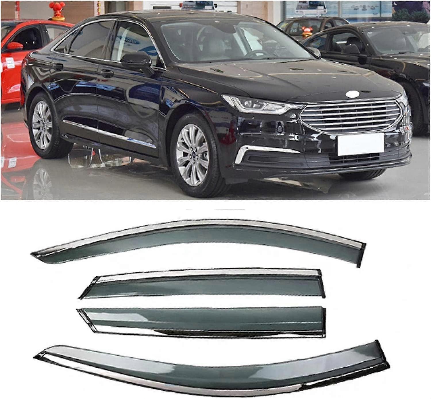 4 pz Deflettori Del Vento Dell'auto, Per Ford Taurus 2019 Visiera Laterale Auto Guardia Pioggia Ombra Protector Copertura Auto Finestra Laterale Deflettore Finestra Laterale
