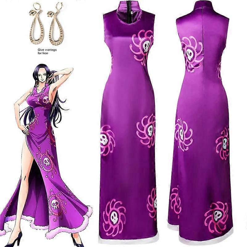 Anime Seven Warlords of The Sea Boa Hancock Empire Snake Cosplay Costume Sexy Purple Dress Women Halloween Roleplay Outfit Dress | Fruugo FR Anime Seven Warlords of The Sea Boa Hancock Empire Snake Cosplay Costume Sexy Purple Dress Women Halloween Roleplay Outfit Dress | Fruugo FR