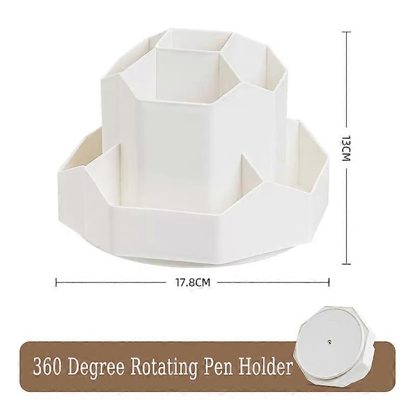 High-quality 360Rotatable Desk Pen Holder Pencil Storage Box 9-Grid Large Capacity Stationery Organizer School Office Pen Stand