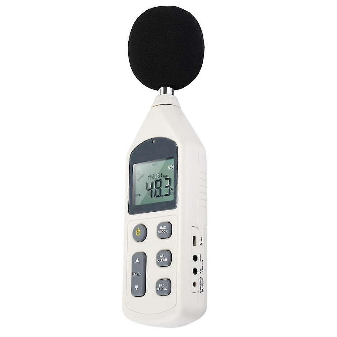 Sound Level Meter, Mini Digital Sound Level Decibel Meters Tester Gm1356 30-130dba Lcd A/c Fast/slow Db Screen Usb