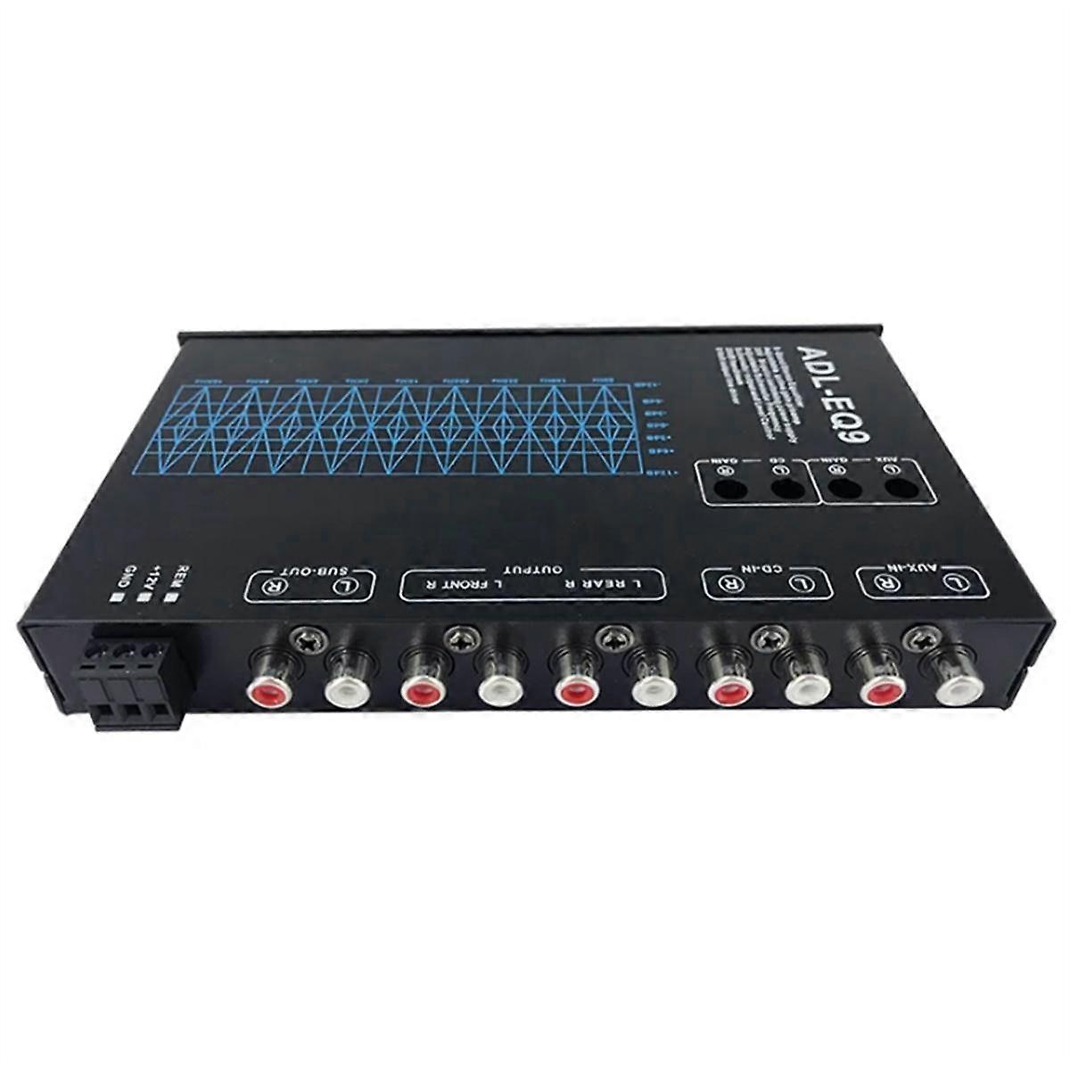 Auto Square 9 Band Graphic Equalizer Digital Car Audio -EQ9 Full Series Car Amplifier Equalizer+Adj