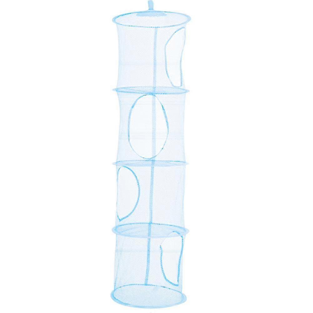 4 Layers Mesh Folding Kids Toys Storage Rack Hanging Basket Sundries Organizer