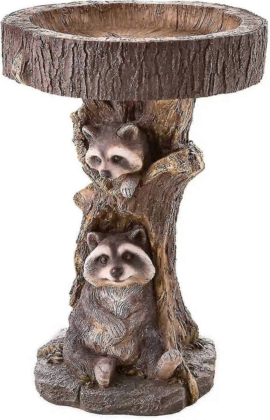 야외 새 목욕 그릇, 마당용 수지 받침대 분수 장식, 정원 W/화분 베이스, 피더