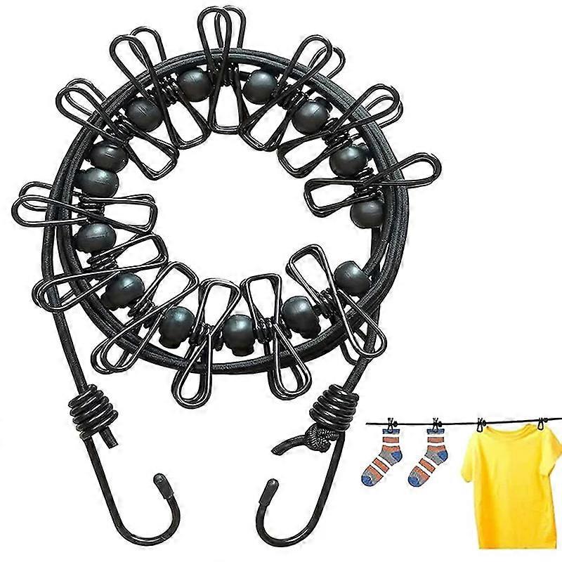 Adjustable Elastic Travel Camping Retractable Clothesline