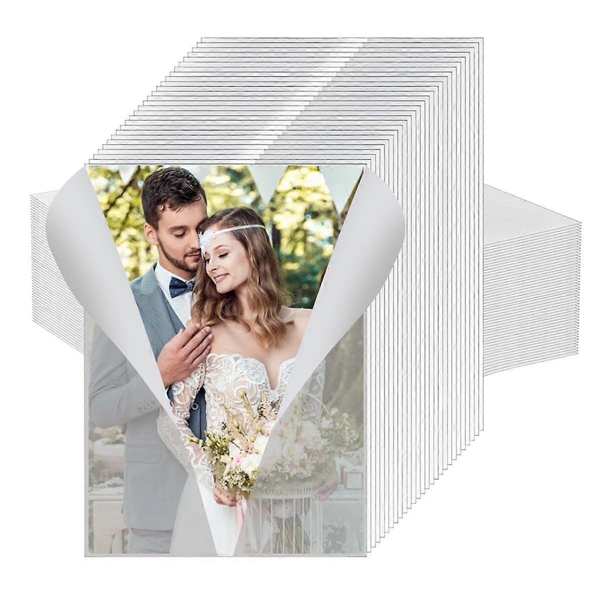 200 Pack Bulk Transparent Paper Envelope Liners Pre-Folded Packaging, Invitation Covers for Wedding