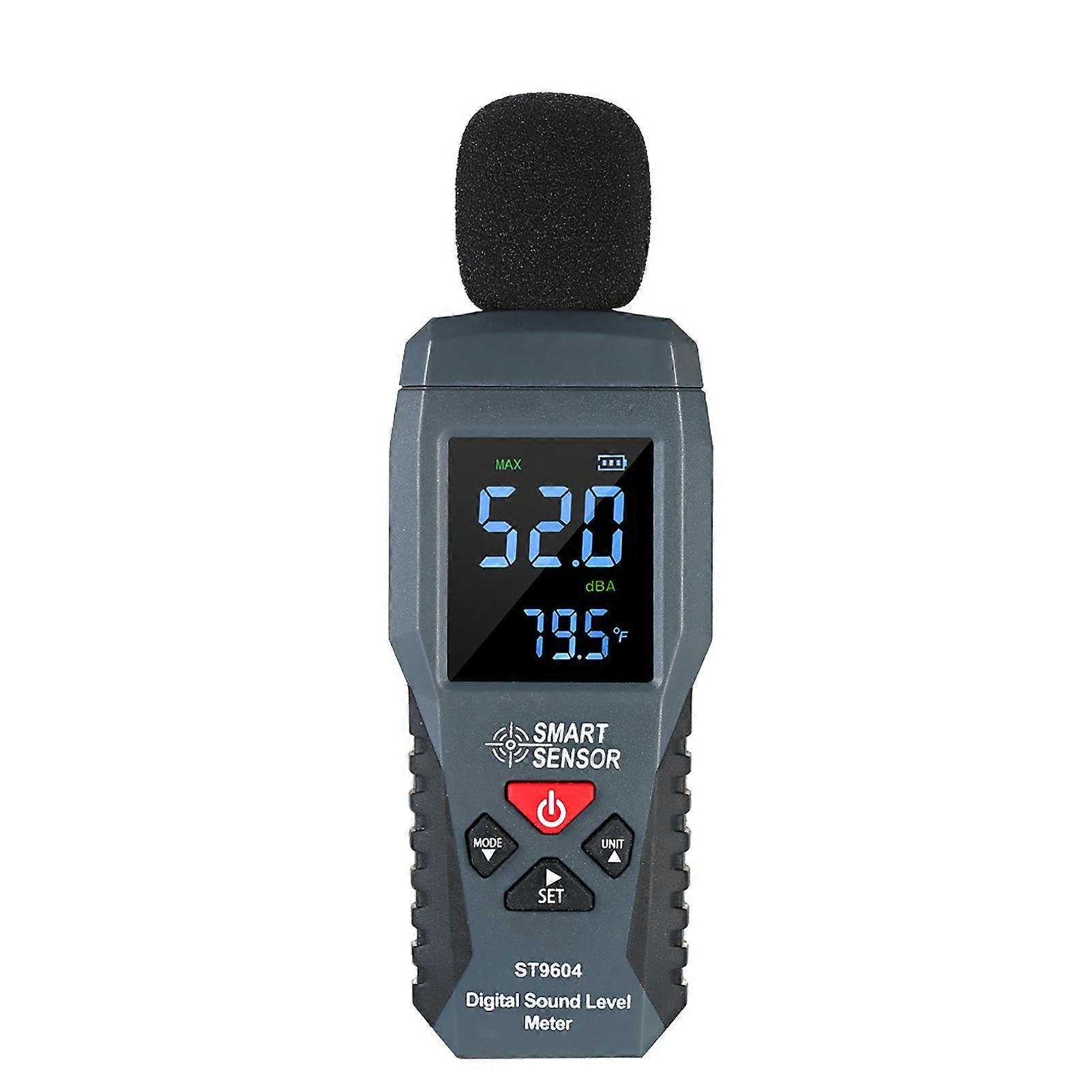 SMART SENSOR Mini Digital Sound Level Meter LCD Display Noise Meter Noise Measuring Instrument Decibel Tester 30-130dBA ST9604