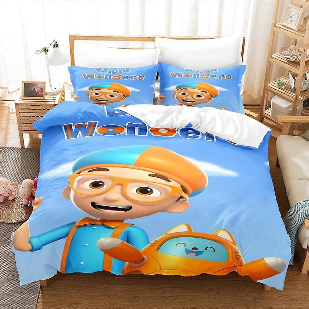 c301 Blippi 3D Digital Printing Brushed Bedding Three-Piece Blippi uu301
